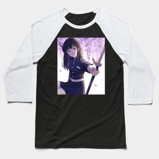 School Girl Swordswoman Kanao Baseball T-Shirt